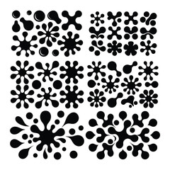 Abstract Fluid Organic Shape Digital Art Design