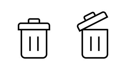 Trash can icon for design