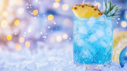 Tropical Blue Cocktail