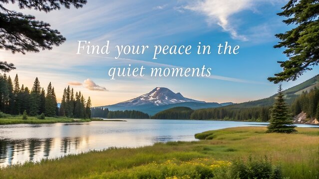 Find Your Peace In The Quiet Moments Inspirational Quote.