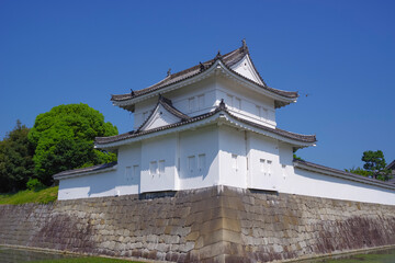 世界遺産 二条城の隅櫓とお堀