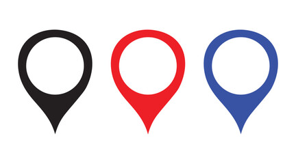 Stylized Map Pins for Digital Mapping and Geographic Marking