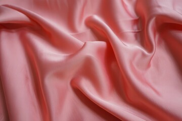 Obraz premium Soft flowing pink satin fabric with elegant folds and highlights