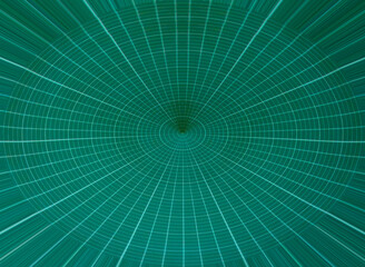 Concentric Grid Structure in Teal