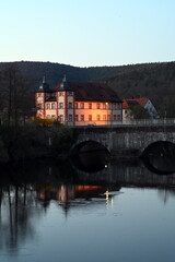 Brücke und Huttenschloss in Gemünden am Main