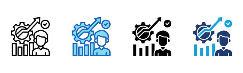 Development icon Multi Style Vector Illustration