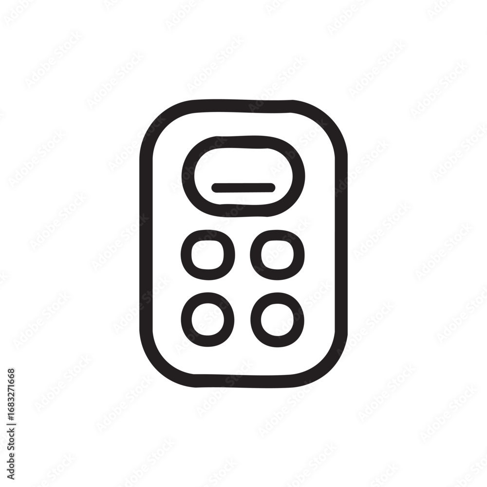 Poster a line drawing of a simple remote control.