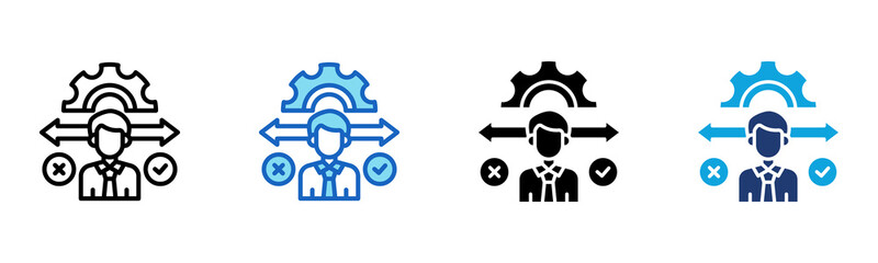 Decision Making icon Multi Style Vector Illustration
