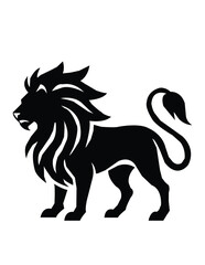 lion  vector illustration white and black