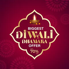 Diwali Sale Offer Discount Poster Design. Premium Luxury Advertising Logo label Design vector layered. Diwali Sale Label Design Template Vector Layered illustration.