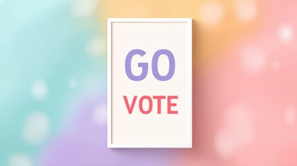 Encouragement for civic engagement with a colorful design promoting voting rights ahead of the election