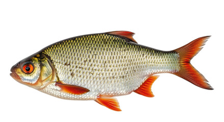 Isolated common roach fish