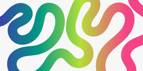 Gradient curved line on white background