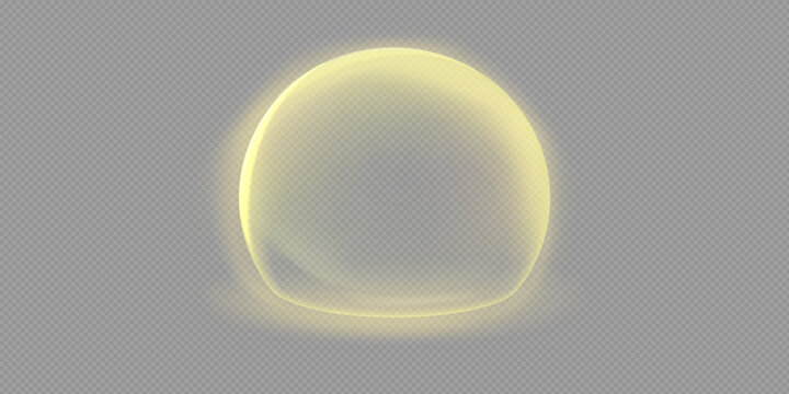 Sphere shield abstract energy protection spheres. Force field globe shell. Dome barrier technology vector set.