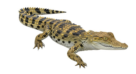 Isolated baby crocodile