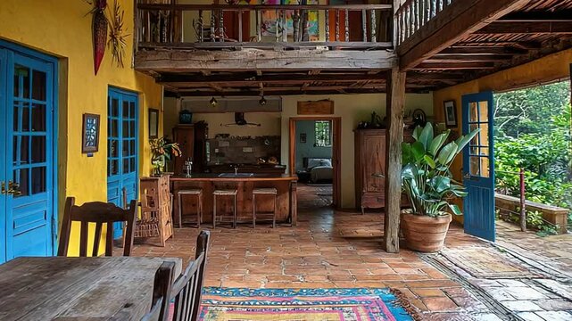 casa huilense traditional colombian house interior zoom in video