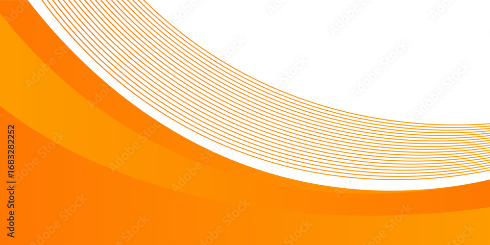 Poster vector orange line background curve element with white space for text and message design, overlappin