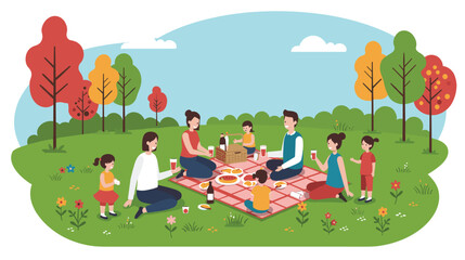 Fototapeta premium Family Picnic in the Park