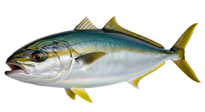 Isolated Yellowtail Amberjack Fish