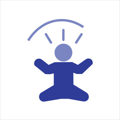 meditation icons. simple vector color