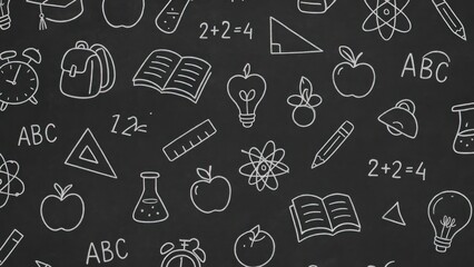 Chalkboard education doodle illustration