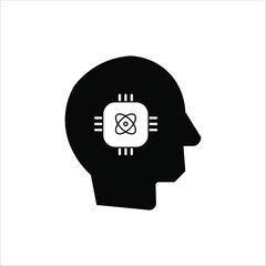 intellect icons. simple vector solid
