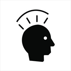 conciousness icons. simple vector solid