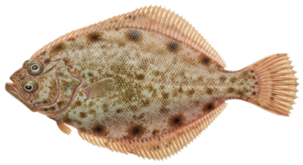 Isolated European Plaice