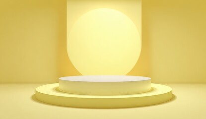 Yellow Minimalist Podium