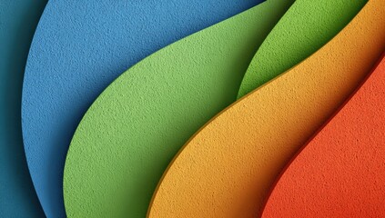 Abstract colorful layered shapes