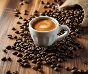 Refreshing cup of coffee