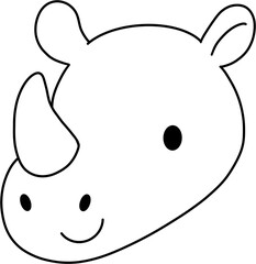 코뿔소 색칠공부