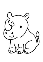 코뿔소 색칠공부