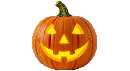 Isolated Smiling Halloween Pumpkin
