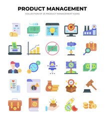 Product Management Icons. A Collection of 25 Essential Icons for Business