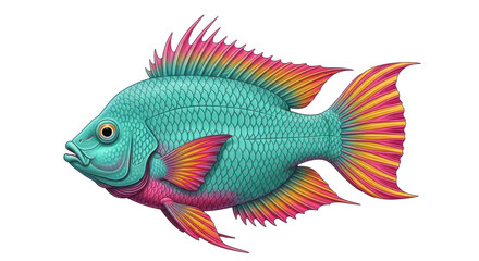 Isolated Colorful Fish