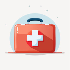 Obraz premium Red First Aid Kit Illustration