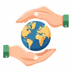 Hands Protecting Earth Globe