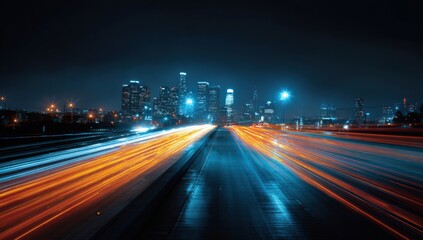 City highway at night