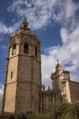 Fototapeta premium Valencia Cathedral (Metropolitan Cathedral–Basilica of the Assumption of Our Lady of Valencia / St Mary's Cathedral), Valencia, Spain