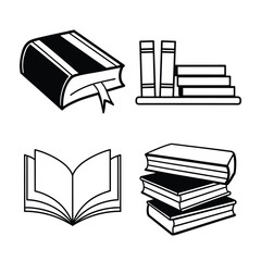 set of books vector