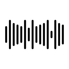 Audio Waves Vector Line Icon Design