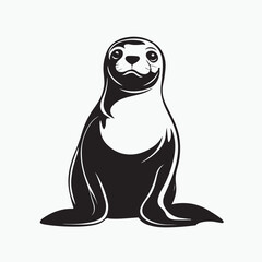 vector illustration of a seal