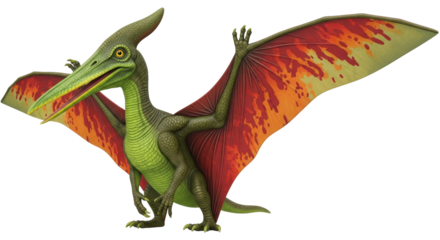 Isolated pterodactylus, dinosaur