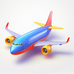 3d vector illustration of airplane