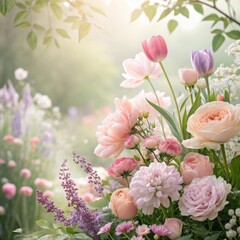 pink roses on a green background. a high resolution beautiful floral background. copy space