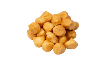 Piece of cheese isolated on white bacckground.