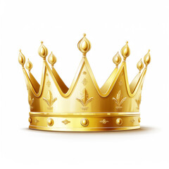 golden crown isolated on white