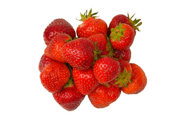 Fresh group of berries isolated on a white background.