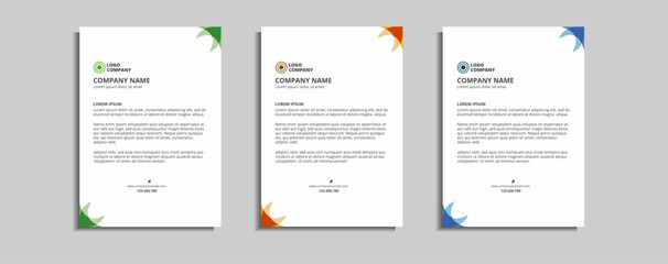 modern corporate letterhead template design